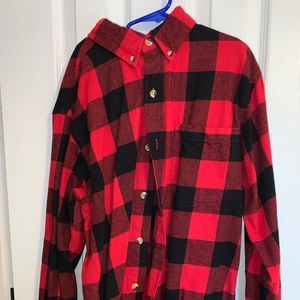 Red men’s flannel